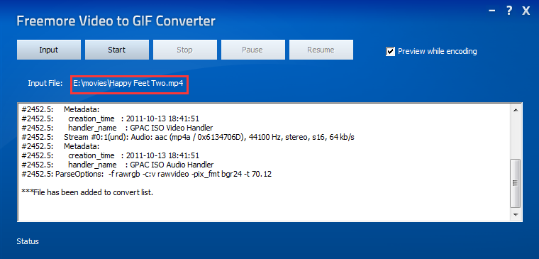 Convertir MP4 en GIF Utilisez Freemore Video To GIF Converter