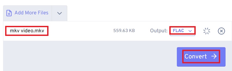 Utilisez FreeConvert pour transférer MKV vers FLAC