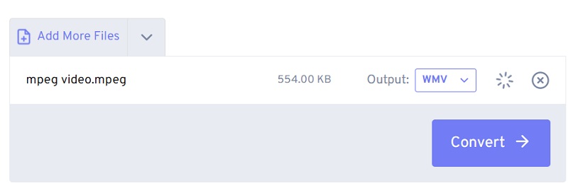 Convertir MPEG en WMV en utilisant FreeConvert