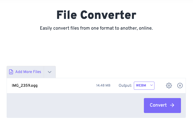 Convertisseur OGG en WebM en ligne Freeconvert.com