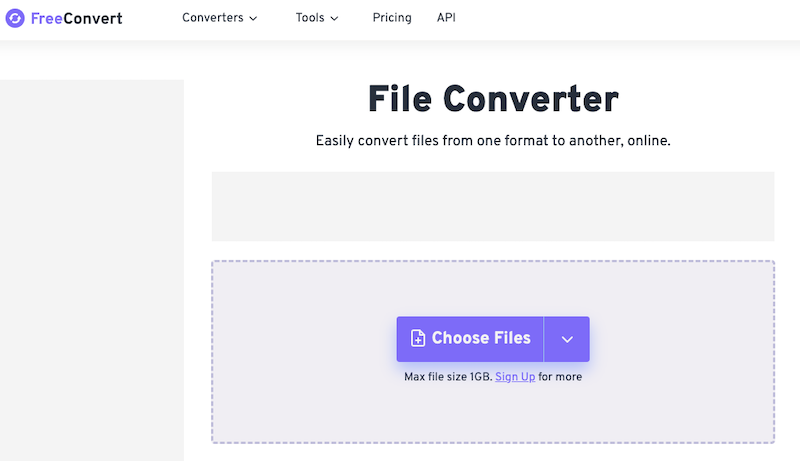Convertir WMA en DivX sur FreeConvert.com