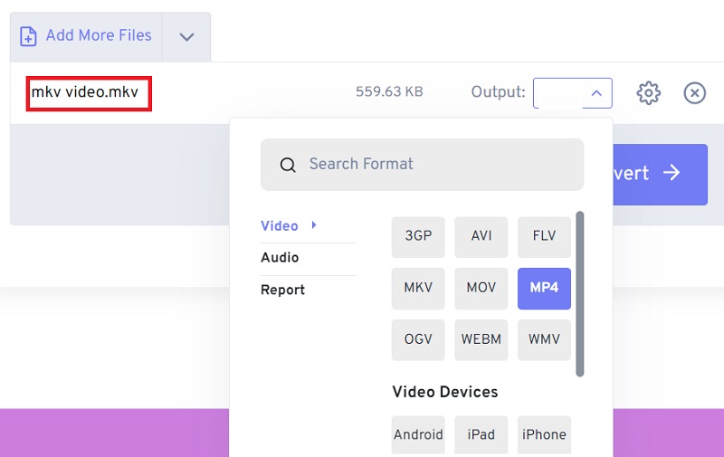 Convertir MKV en VOB en ligne