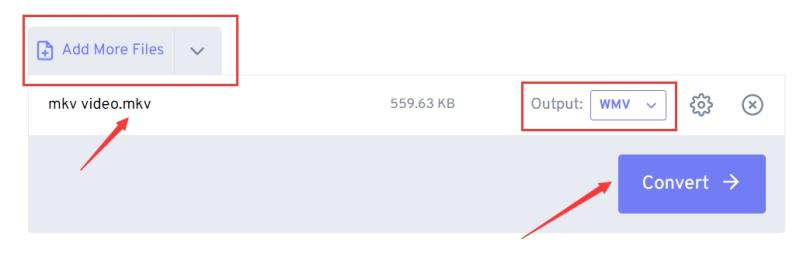 Convertir MKV en WMV en ligne gratuit