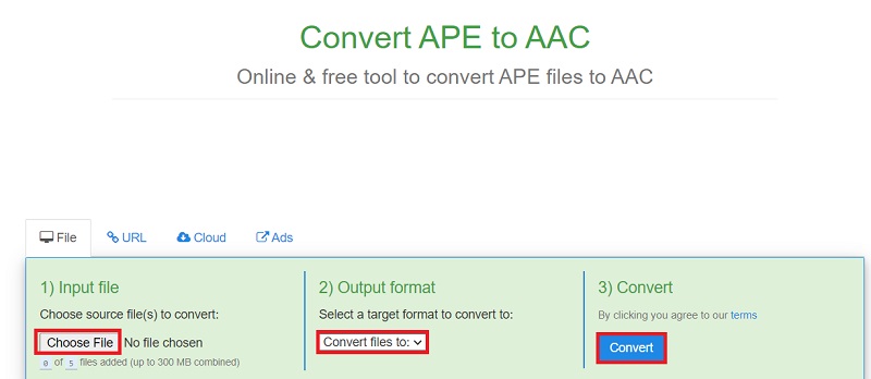 Convertir APE en AAC gratuitement