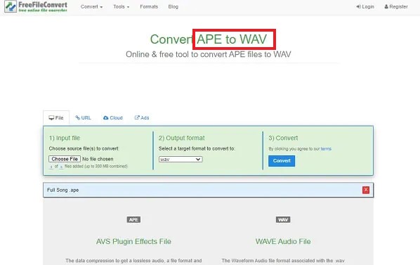 Convertir APE en WAV gratuitement