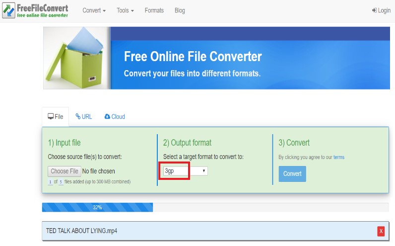 Gratuit pour convertir MP4 en 3GP