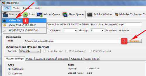 Comment utiliser Handbrake pour convertir MP2 en MP4