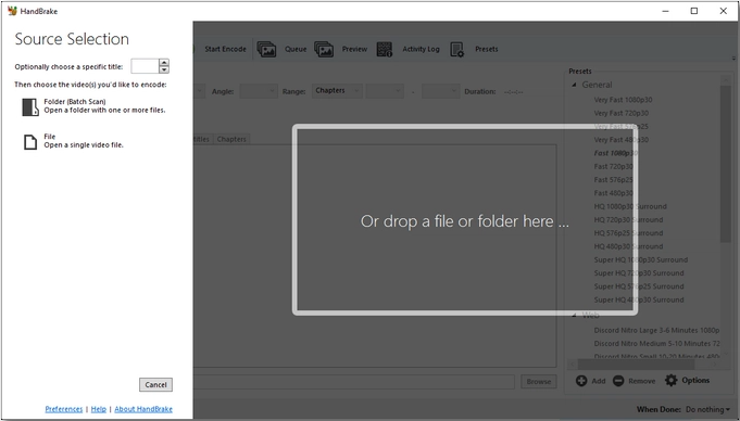 Utiliser HandBrake pour convertir MOV