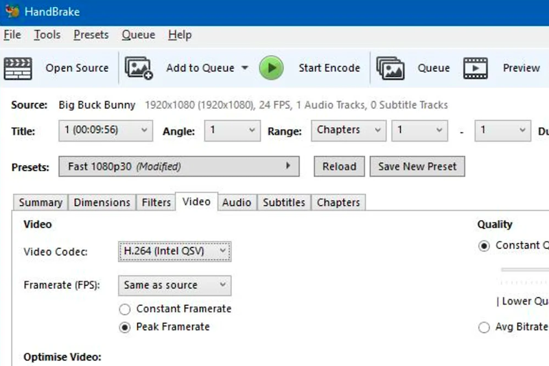 Convertir des fichiers WMV avec HandBrake