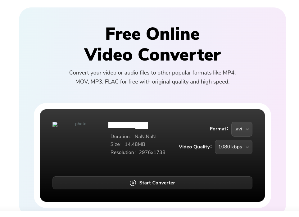 Convertir WAV en AVI avec iMyMac Free Online Video Converter