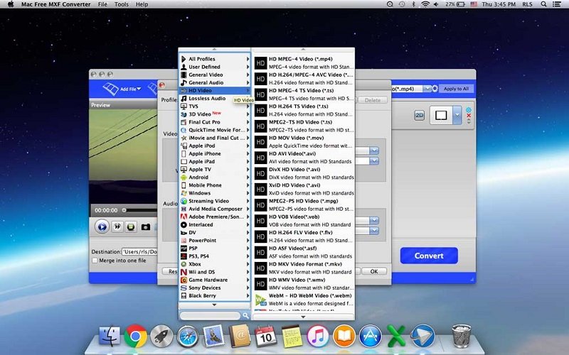 Convertisseur MXF gratuit pour Mac
