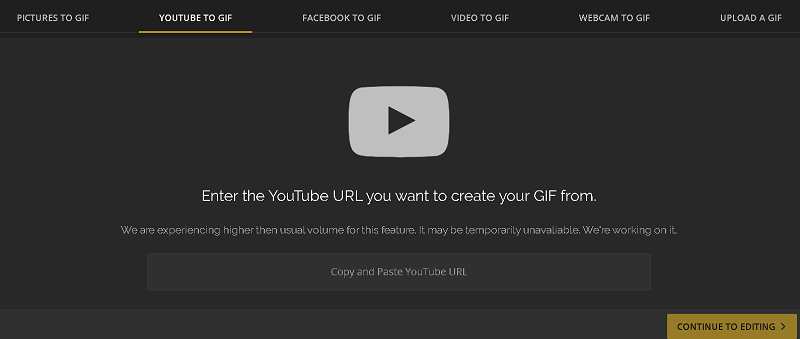 YouTube vers GIF Maker MakeAGIF