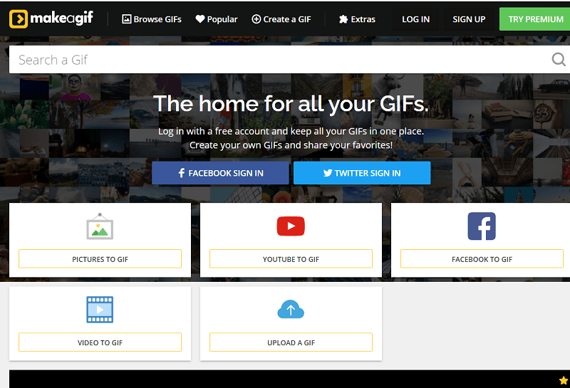 Créer un GIF à partir d'une vidéo avec Makeagif