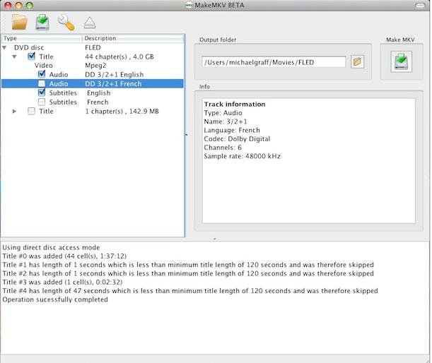 Ripper de DVD gratuit MakeMKV