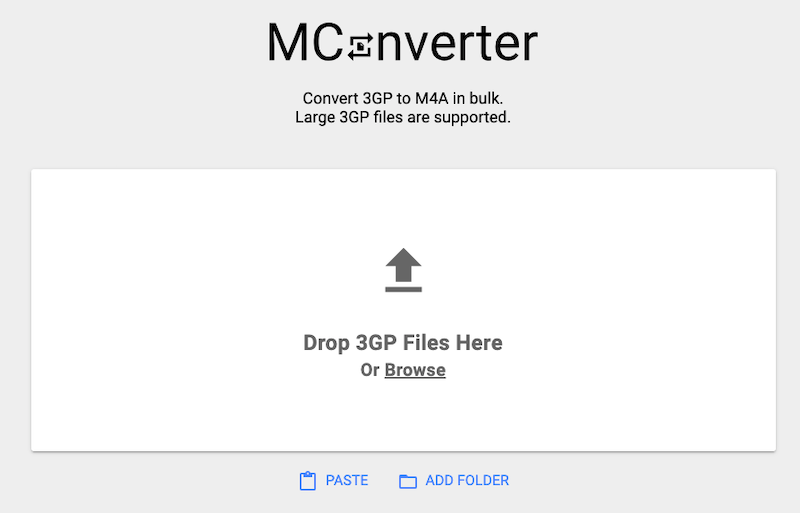 MConverter : Convertisseur 3GP en M4A en ligne gratuit