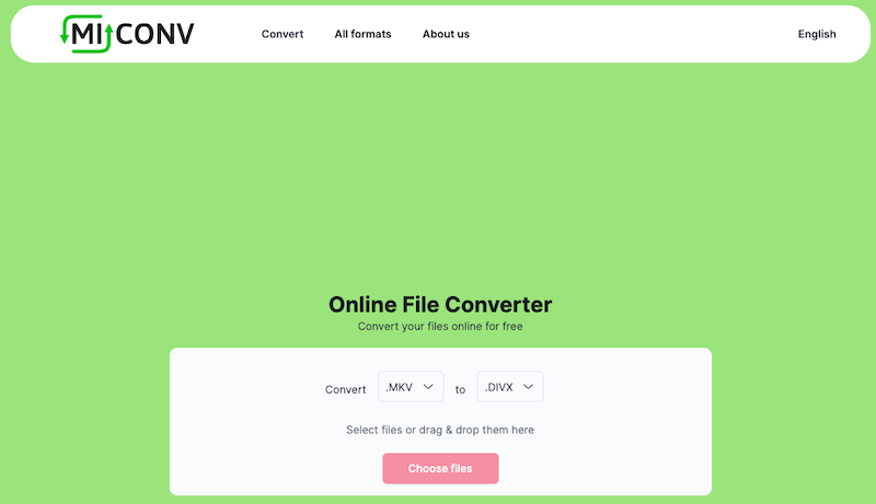 MiConv : Convertisseur MKV en DivX en ligne