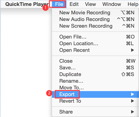 Convertir des vidéos sur Mac à l'aide de QuickTime