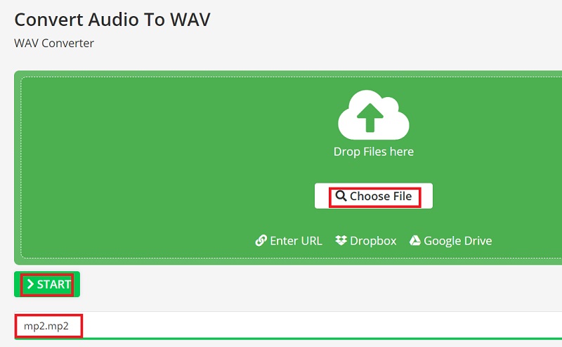 Transformez MP2 en WAV gratuitement