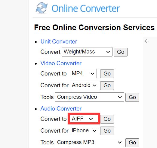 Convertir FLAC en AIFF gratuitement