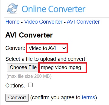 Convertir rapidement MPEG en AVI