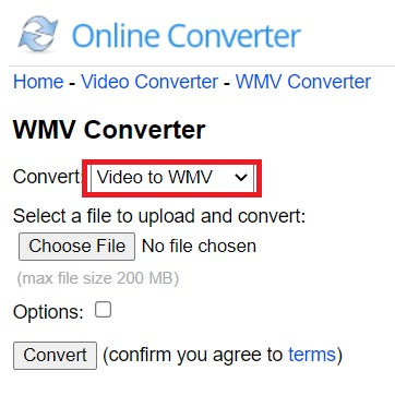 Convertissez VOB en WMV avec le convertisseur en ligne