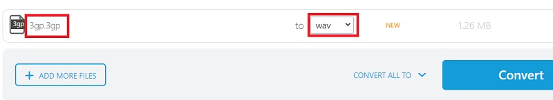 Convertir 3GP en WAV en ligne