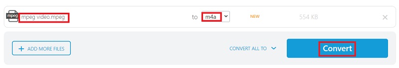 Convertir MPEG en M4A en ligne gratuitement