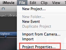 Modifier le rapport hauteur / largeur d'une vidéo dans iMovie