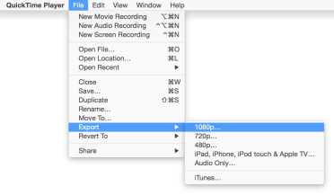 Convertir AVI en MOV sur Mac à l'aide de QuickTime