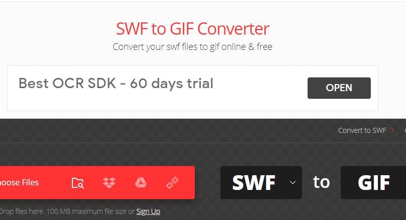 Convertir SWF en GIF en ligne