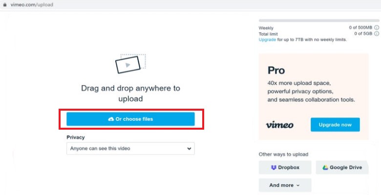 Télécharger la vidéo sur Vimeo