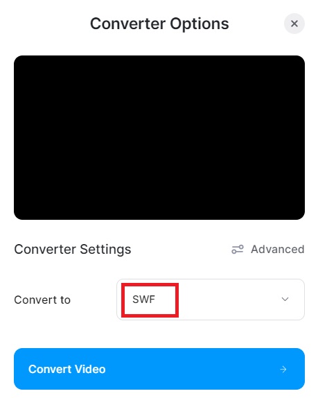 Utiliser Veed pour convertir AVI en SWF