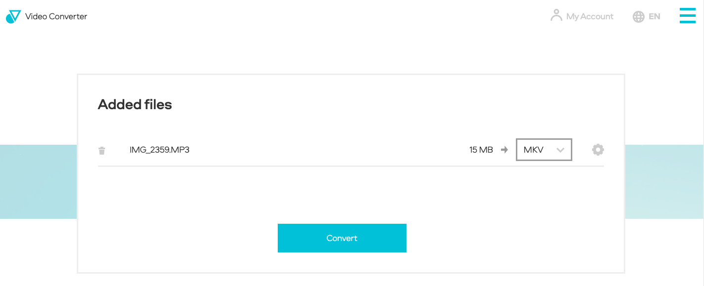 Convertir MP3 en MKV avec Videoconverter