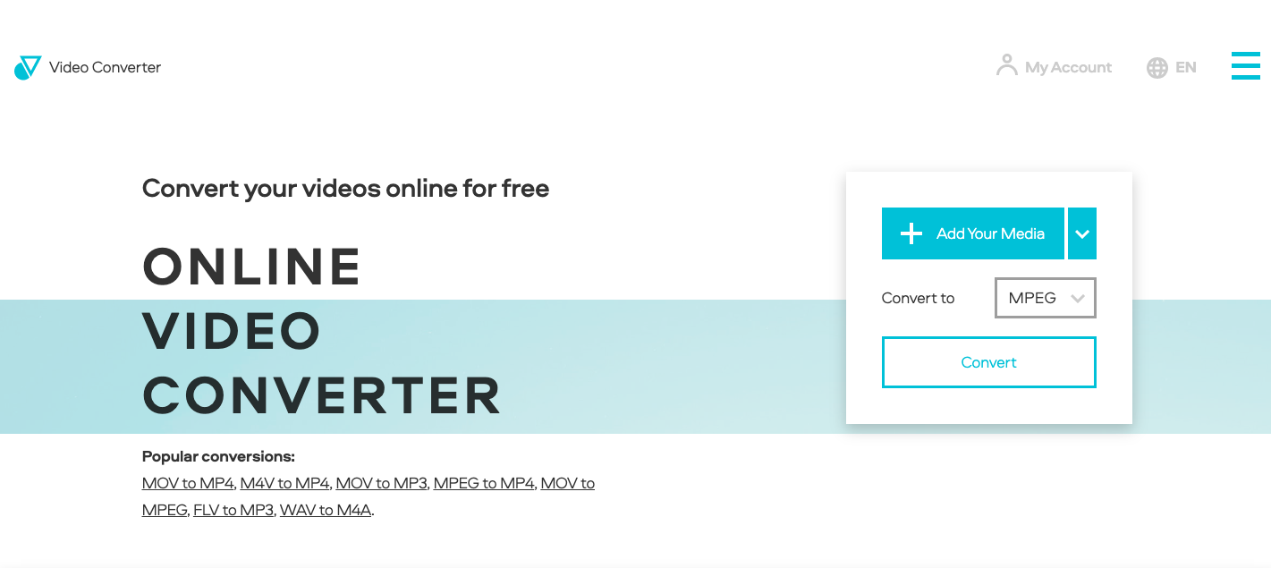 Convertissez vos fichiers WAV en MPEG à l'aide de Videoconverter.com