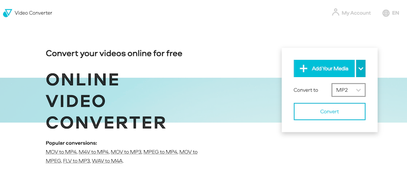 Convertisseur WMA en MP2 en ligne : VideoConverter.com