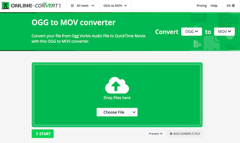 Convertir OGG en MOV en ligne