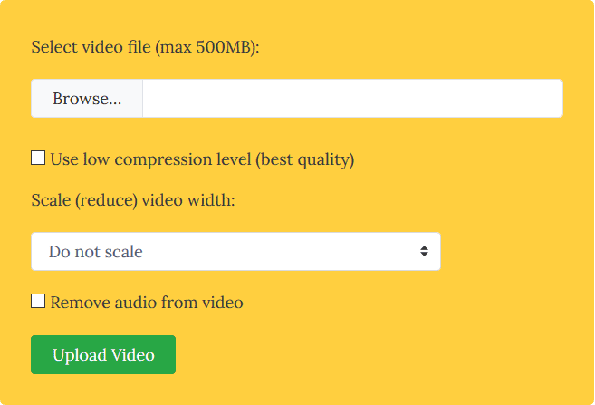 Compresseur vidéo plus petit