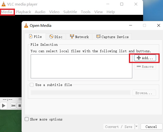 Convertir SWF en MOV avec VLC Media Player