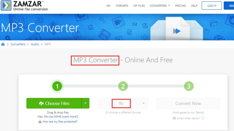 Convertir MP3 en FLV en ligne