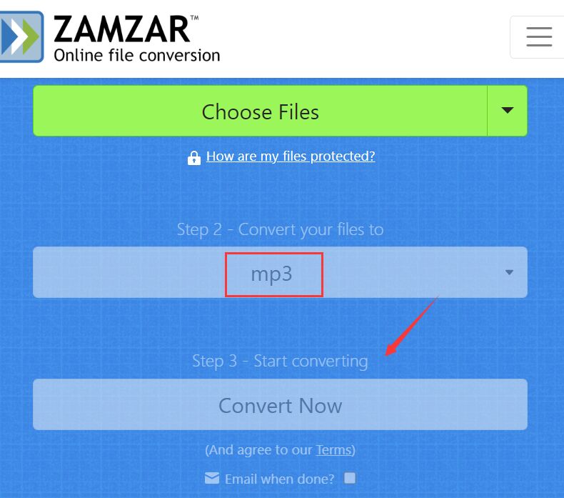 Convertir RAM en MP3 en ligne gratuitement