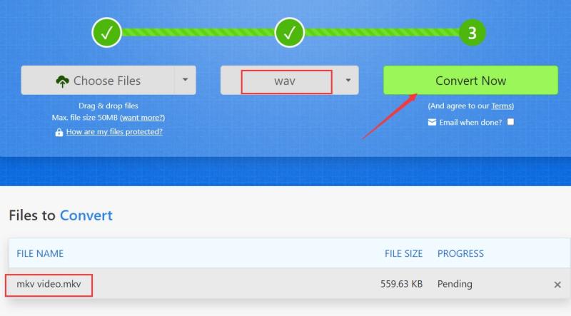 Convertissez rapidement MKV en WAV en ligne
