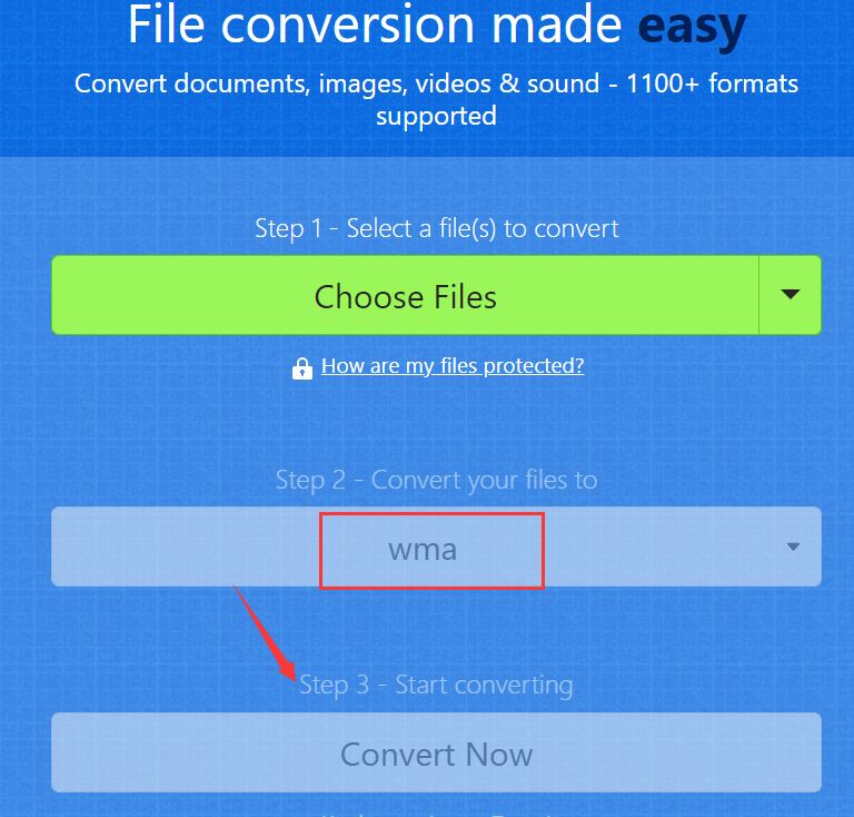 Convertir WAV en WMA en ligne